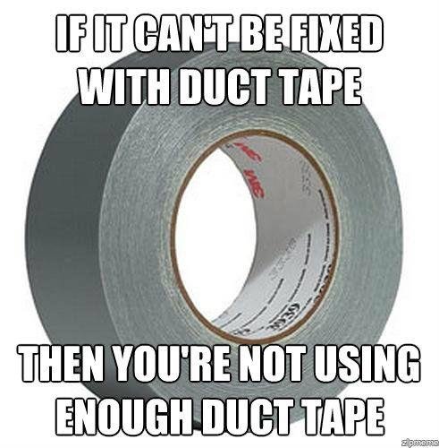 a funny picture of duct tape