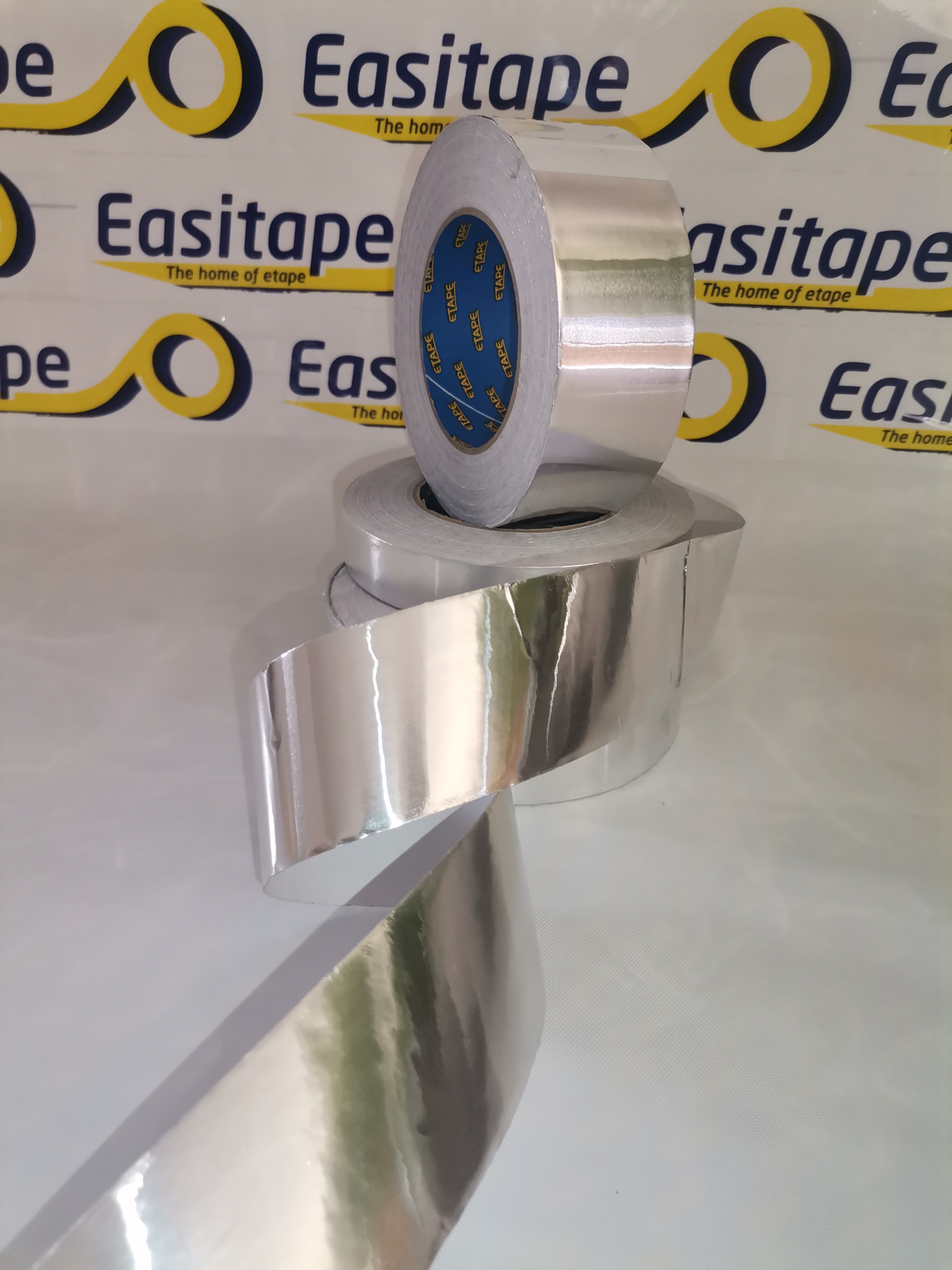 Aluminium foil tape shown off in different widths sold by Easitape