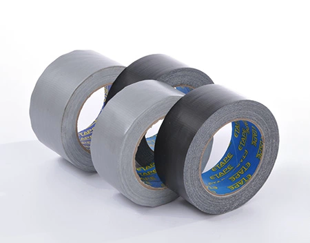 Duct tape shown in different colours and widths sold by Easitape