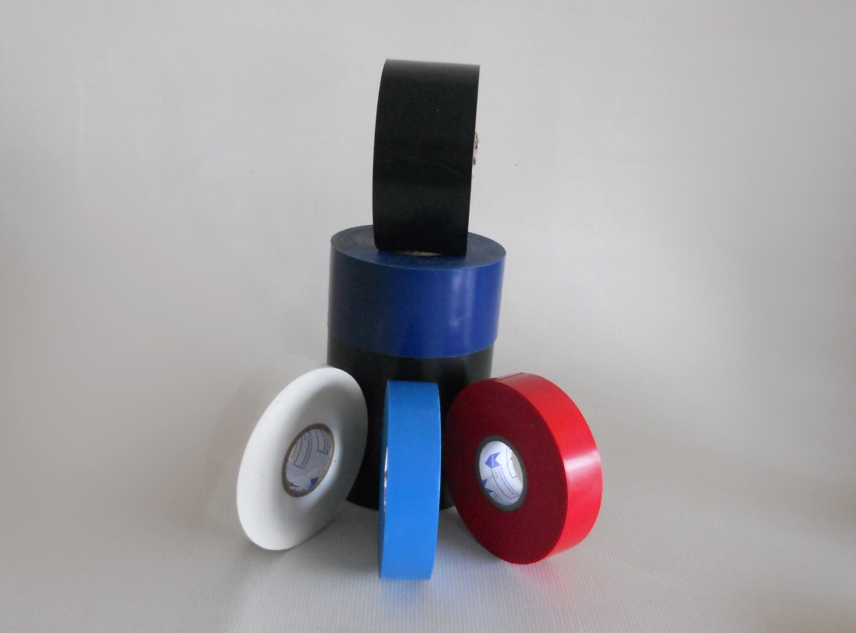 Insulation tape shown off in different colours and widths sold by Easitape